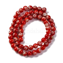 Chapelets de perles vernissées de millefiori manuelles&nbsp;LAMP-G164-02B