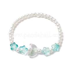 Stretch-Armband aus Glasperlen mit Stern&nbsp;BJEW-JB09265