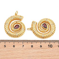 Pendentifs en laiton micro-pavé de brique réfractaire et zircon cubique&nbsp;CU-CBA3297-02G