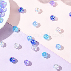 5 couleurs perles acryliques transparentes&nbsp;MACR-PA0001-03B-01