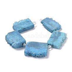 Galvánico druzy natural de cristal hebras&nbsp;G-N0257-05