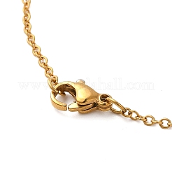 201 collane con ciondolo in acciaio inossidabile&nbsp;NJEW-K253-08G