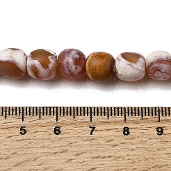 Gefärbte und erhitzte Stränge natürlicher Fire Crackle-Achatperlen&nbsp;G-NH0067-B02