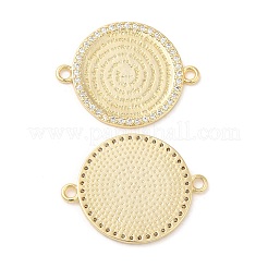 Charms connettore in ottone placcato cremagliera con micro pavé di zirconi chiari&nbsp;KK-K332-17G