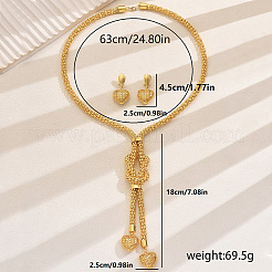 Elegante Sets aus Ohrringen und Halsketten im orientalischen Stil mit Herzanhängern aus Eisen für Damenpartys und Feiertage&nbsp;LF6004