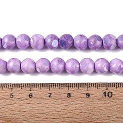Perles de verre opaque électroplaquées teintées à effet ombré&nbsp;EGLA-Q130-01A-13