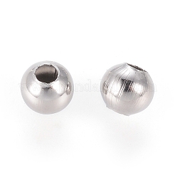 Perles rondes creuses en acier inoxydable 304 résistantes au ternissement&nbsp;STAS-R032-4mm