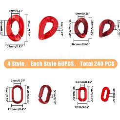 240 anneau de liaison en acrylique de 4 styles&nbsp;OACR-FH0001-034