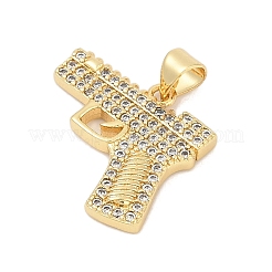 Pendentifs avec zircon cubiques à micro-pavés en laiton&nbsp;KK-U058-59A-G