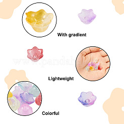 80 Stück 8 Farben transparent gespritzte Glasperlen&nbsp;GLAA-BT0001-02