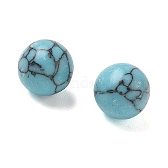 Perles sphériques en turquoise synthétique teintée&nbsp;GG-CBA391B-02D-02