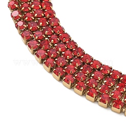 Pulseras multihebra de cadena de copa con rhinestone de acero inoxidable 304 para mujer&nbsp;BJEW-P376-01G-02A