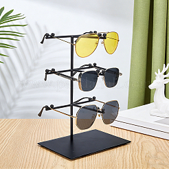 Expositor de torres de gafas de sol de hierro con base rectangular&nbsp;ODIS-WH0086-226EB