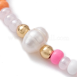 Armbänder aus geflochtenen Naturperlen und Glassamenperlen&nbsp;BJEW-JB09532