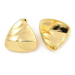 Orecchini a bottone in ottone placcato a cremagliera&nbsp;EJEW-M247-20G