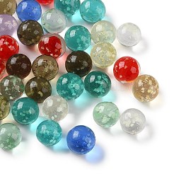 Perline luminose trasparenti realizzate a mano con la tecnica del lampwork&nbsp;LAMP-F045-02B