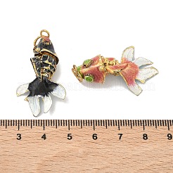Cloisonné-Anhänger aus Messing&nbsp;KK-K416-01G