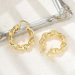 Creolen aus Messing mit Drehring&nbsp;EJEW-B117-01G