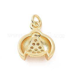 Breloques en laiton avec zircone cubique de micro pave&nbsp;X-KK-C012-44G