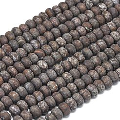 Natürliche rote Schneeflocke Obsidian Perlen Stränge&nbsp;G-P575-A23-6x4mm