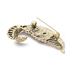 Broches en alliage de verre en forme de feuille&nbsp;JEWB-E041-04AB