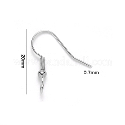 Crochets de boucles d'oreilles en acier inoxydable 304 résistant au ternissement&nbsp;X-STAS-S111-003