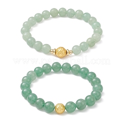 Pulseras naturales estiramiento aventurina verde&nbsp;BJEW-JB12176