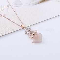 Set di collana con ciondolo in lega a rombo&nbsp;FS-WGCC3FD-01
