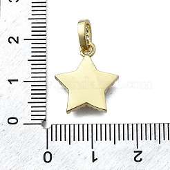 Pendentifs en laiton zircon cubique transparent&nbsp;KK-V010-29G