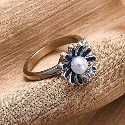 Anelli a polsino aperti in ottone con micro pavé di zirconi trasparenti&nbsp;RJEW-S624-01P