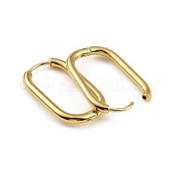 Boucles d'oreilles créoles ovales en acier inoxydable 304 avec placage ionique (IP)&nbsp;EJEW-M218-02B-G