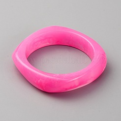 Bracciali in resina opaca per donna&nbsp;BJEW-WH0011-95C
