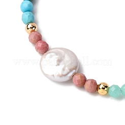 Braccialetti di perle e pietre preziose naturali per le donne&nbsp;BJEW-JB12366
