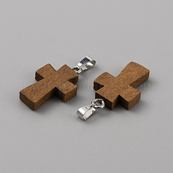 Pendentifs en bois naturel&nbsp;WOOD-WH0024-123