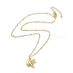 Collier pendentif lettre initiale en laiton&nbsp;LS-NJEW-A015-21G-K