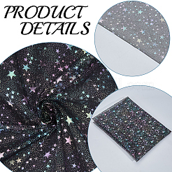 Tessuto a rete in poliestere a forma di stella da 1 iarda&nbsp;DIY-CY0003-80B
