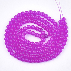 Perles rondes en verre imitation jade&nbsp;X-DGLA-Q021-6mm-04