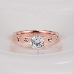 201 Edelstahl-Strass-Fingerringe für Damen&nbsp;FS-WGA8964-02