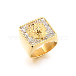 Fingerringe aus 304 Edelstahl mit Zirkonia für Herren&nbsp;FS-WG9BEFD-14