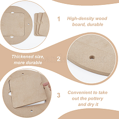 Planches de bois mdf rondes et carrées&nbsp;TOOL-WH0053-08