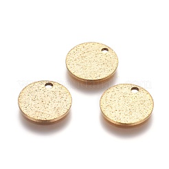 Pendentifs texturés en acier inoxydable 304 avec placage ionique (IP)&nbsp;STAS-I098-01-10mm-G
