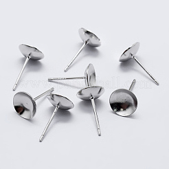 925 orecchini a bottone in argento sterling placcati in rodio anti-ossidazione&nbsp;STER-K167-043D-P