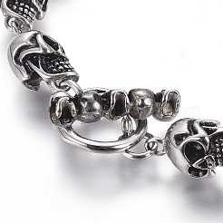 Gliederkettenarmbänder aus 304 Edelstahl&nbsp;BJEW-L665-01AS