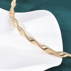 Collares de cadena de hierro torcido de 6.5 mm&nbsp;NJEW-G163-01KCG