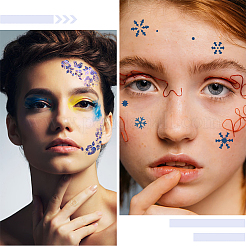 24 pièces 24 styles en plastique évider visage dessin peinture pochoirs modèles&nbsp;DIY-WH0349-169