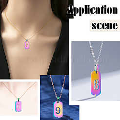 9 pendentif en acier inoxydable 304 plaqué sous vide PVD de 9 styles&nbsp;STAS-UN0024-06