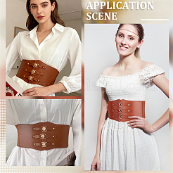 1 Stück elastischer Hüftgürtel aus Kunstleder für Damen&nbsp;AJEW-CL0002-92A