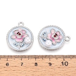 Crémaillère placage pendentifs en émail d'alliage&nbsp;ENAM-N065-17P