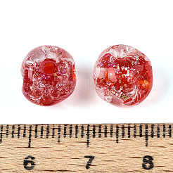 Perles lampwork de clinquant manuelles&nbsp;FOIL-T007-01C