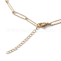Collier chaîne trombone en acier inoxydable 304 avec placage ionique (IP) pour hommes et femmes&nbsp;STAS-B039-01G